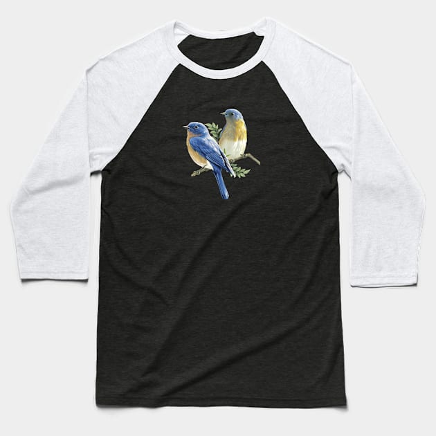 Bluebird Baseball T-Shirt by NatureDzines